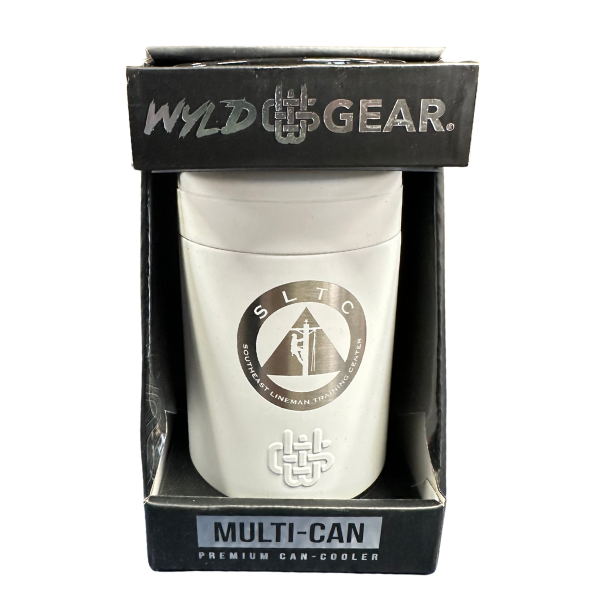 white can holder with sltc logo