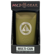 OD Green can holder featuring sltc logo
