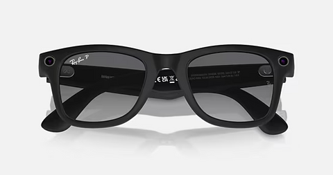 Rayban|Meta Wayfarer|Matte Black|Polar Gradient Graphite