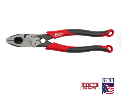 Milwaukee Lineman Pliers 9" w/Comfort Grip & Thread Cleaner