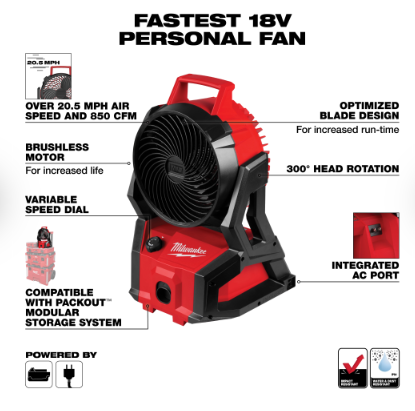 Milwaukee M18 Brushless Packout Fan