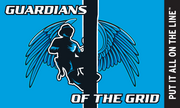 flag art featuring the guardians of the grid PC logo