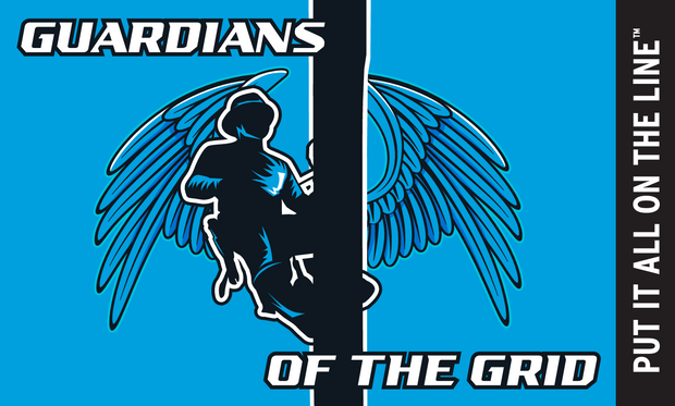 flag art featuring the guardians of the grid PC logo