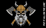 flag featuring the vikings logo