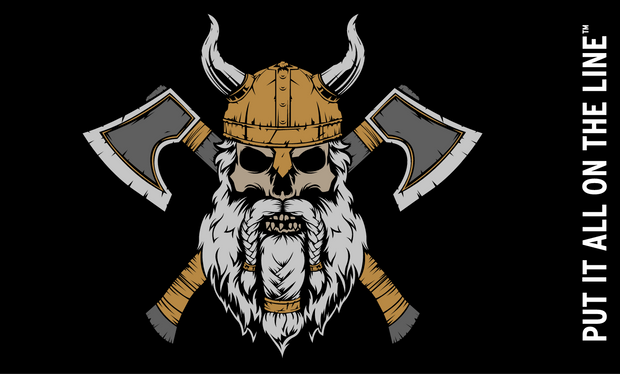 flag featuring the vikings logo